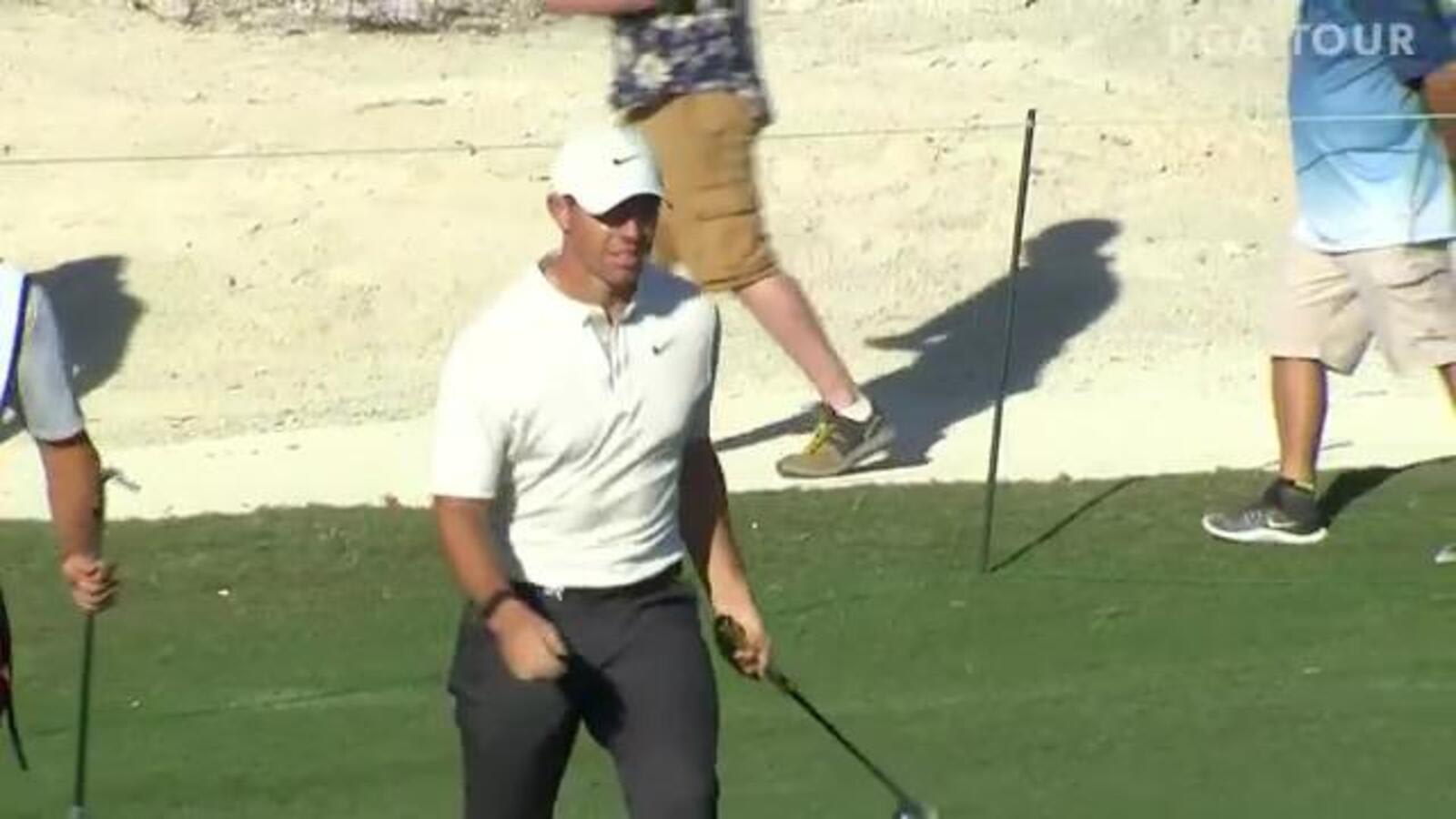 Rory McIlroy's tight chip and birdie at Hero