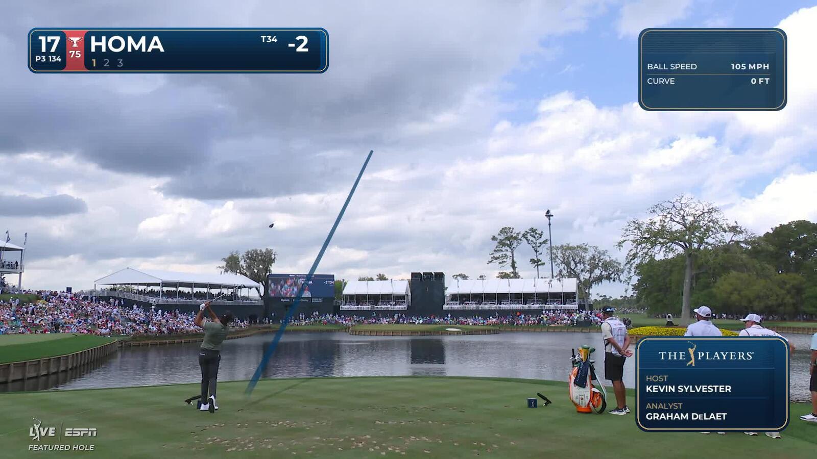 Max Homa pours in 16-foot birdie putt on No. 17 at THE PLAYERS