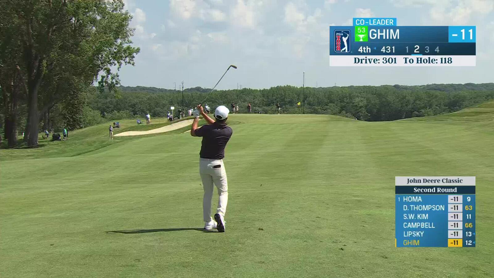 Doug Ghim makes birdie on No. 4 at John Deere