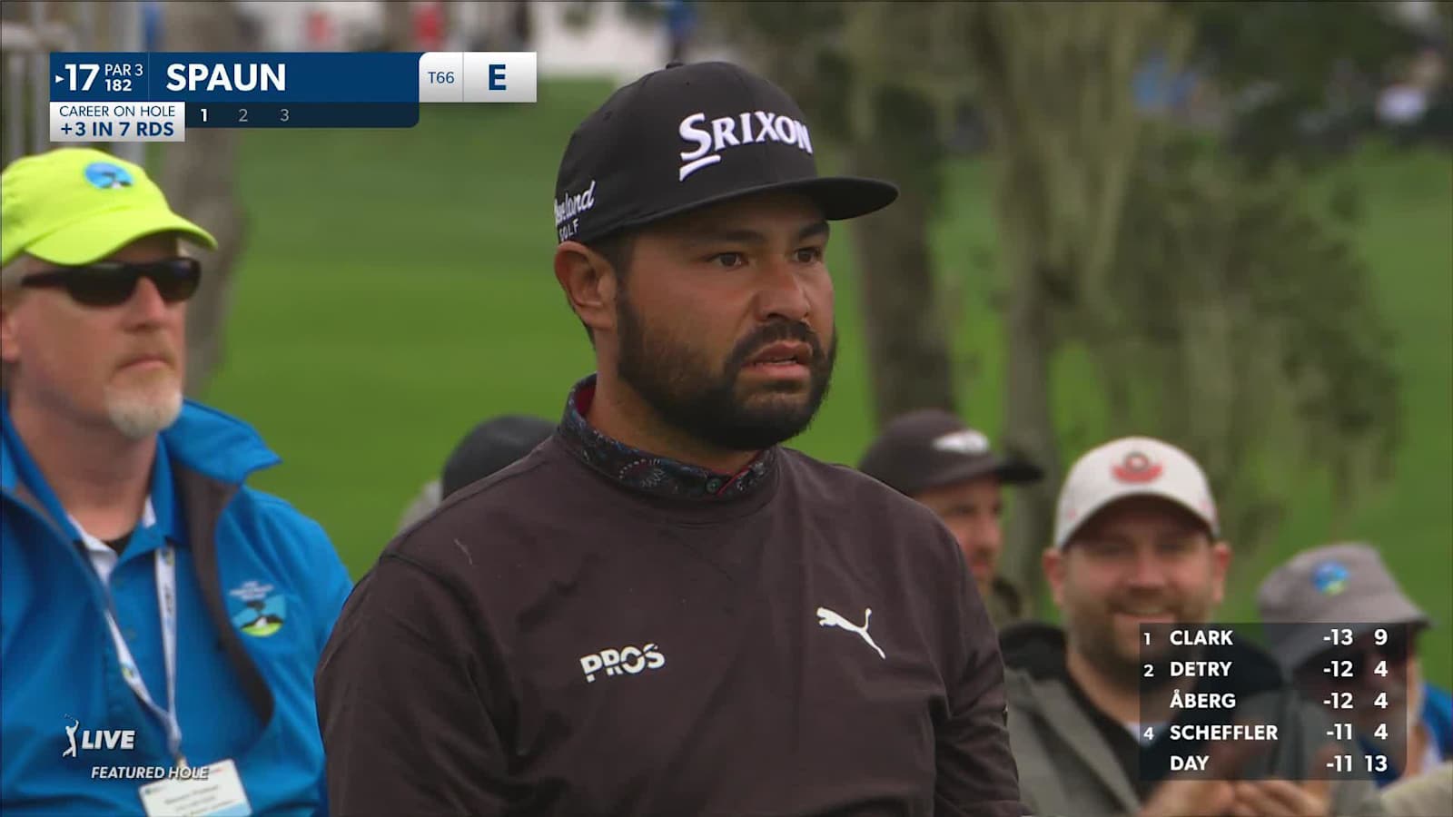 J.J. Spaun lasers tee shot at flagstick and birdies at AT&T Pebble Beach