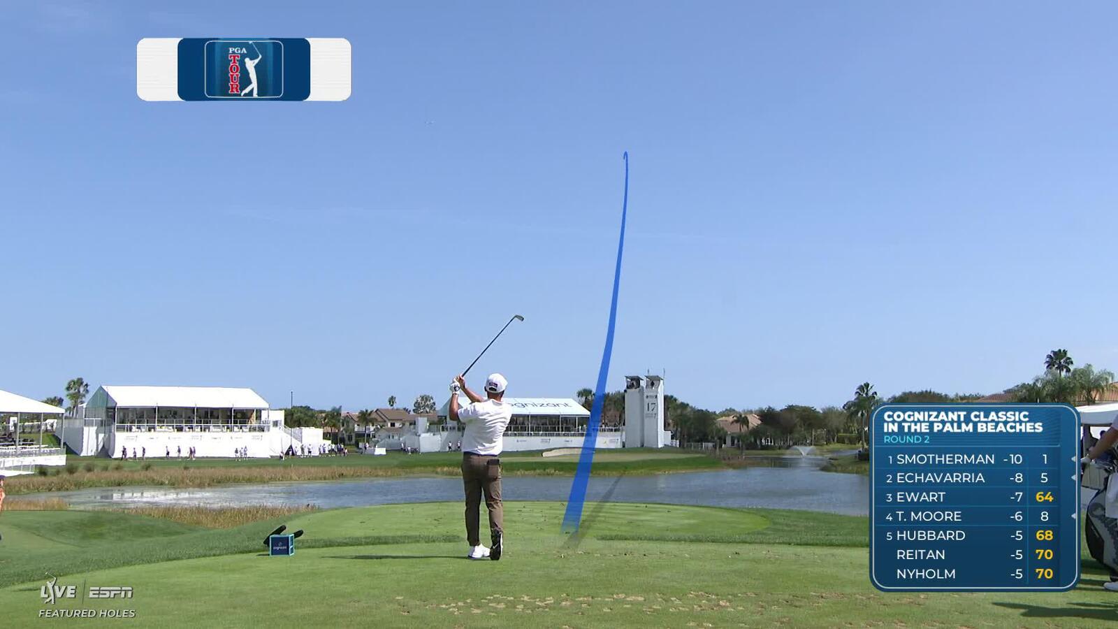 Doug Ghim hits 172-yard tee shot to 5 feet, makes birdie on No. 17 at Cognizant Classic