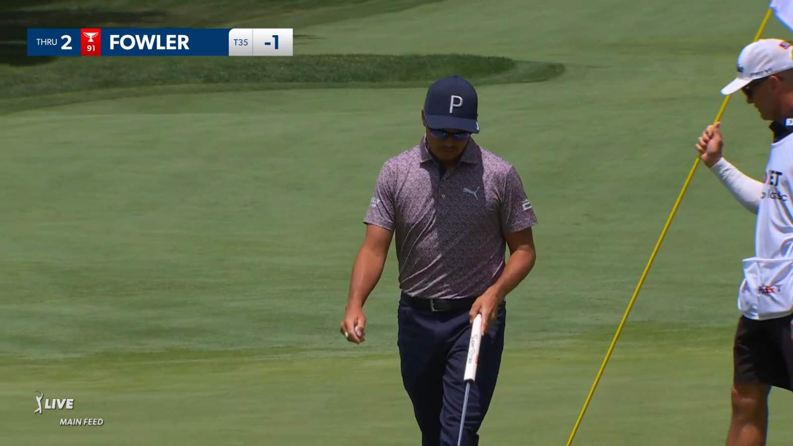 Rickie Fowler bounces back with birdie on No. 2 at Rocket Mortgage