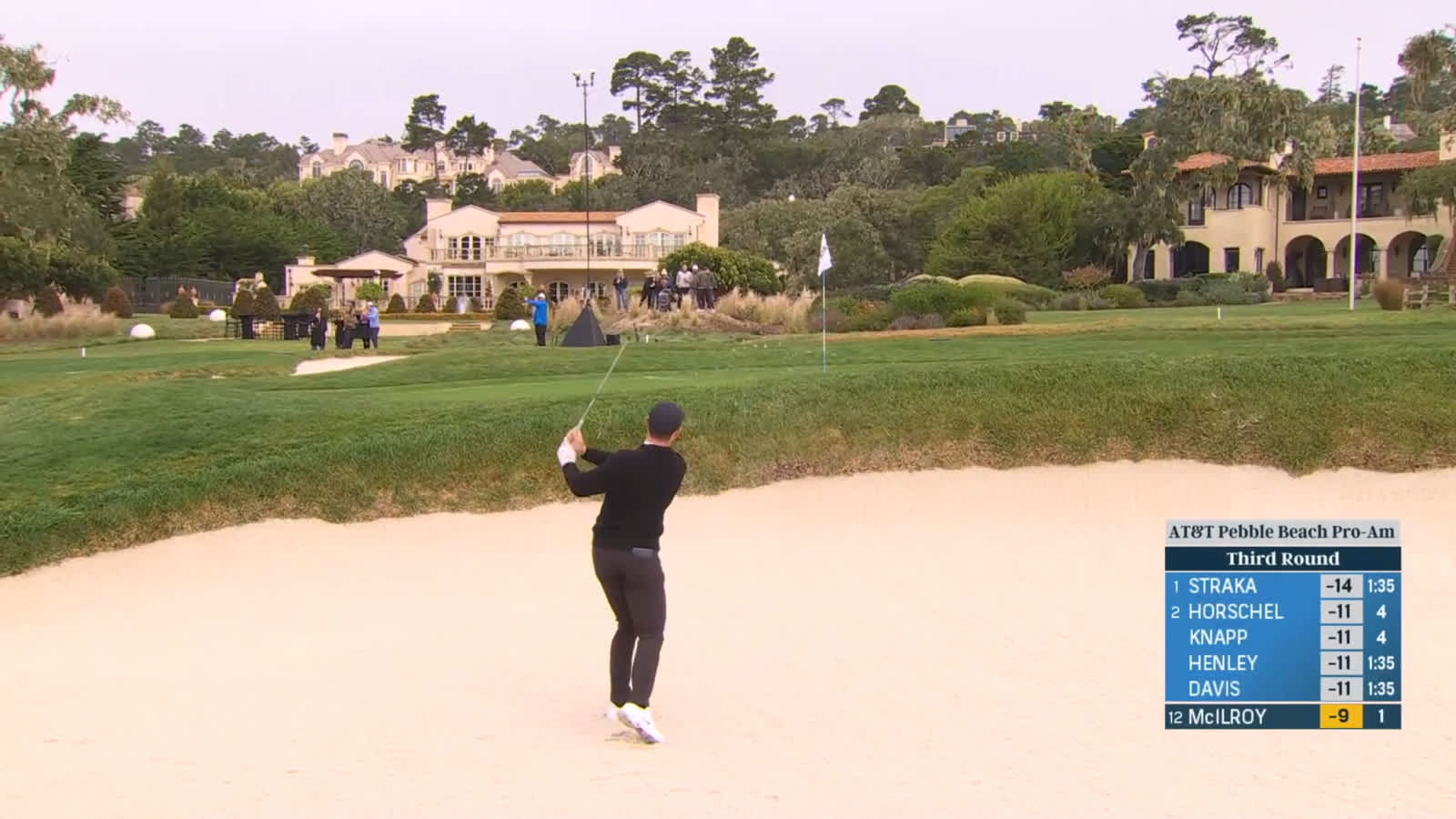 Rory McIlroy's bunker play leads to birdie at AT&T Pebble Beach