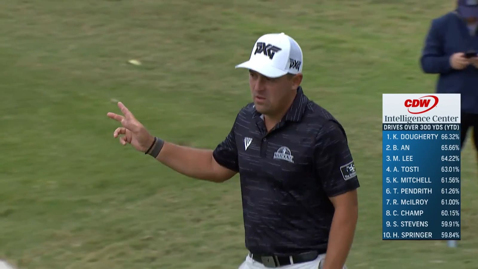 Justin Lower sinks birdie putt from just off the green at Butterfield Bermuda