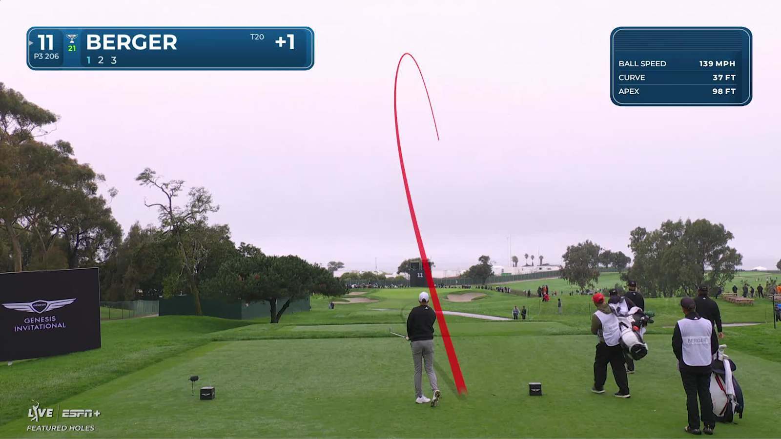 Daniel Berger uses nice tee shot to yield birdie at Genesis