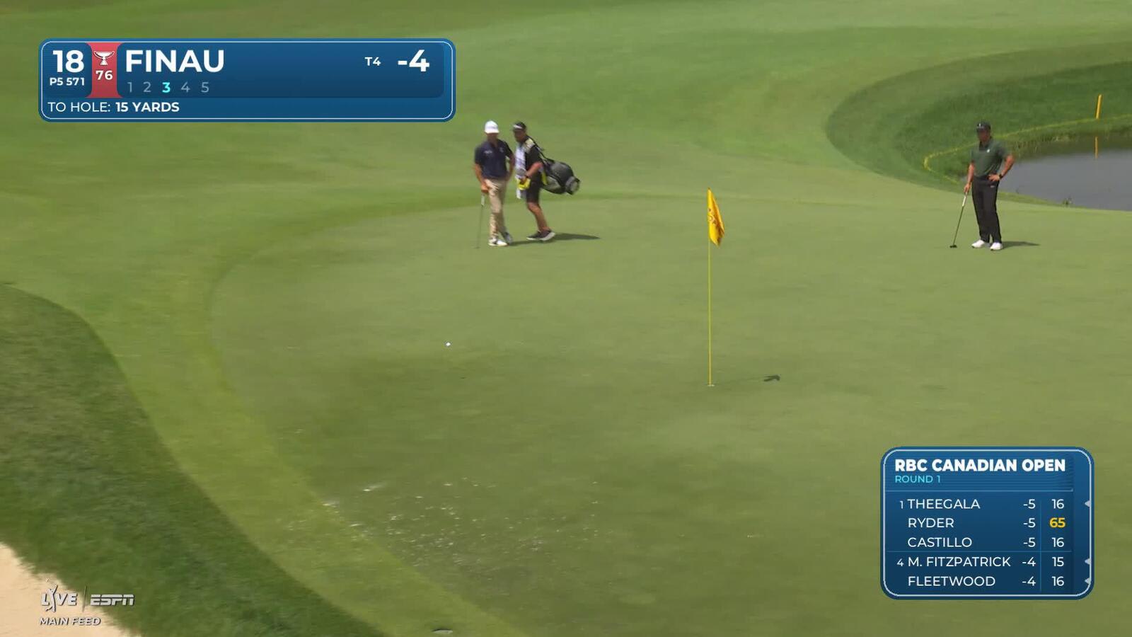 Tony Finau makes birdie on No. 18 at RBC Canadian