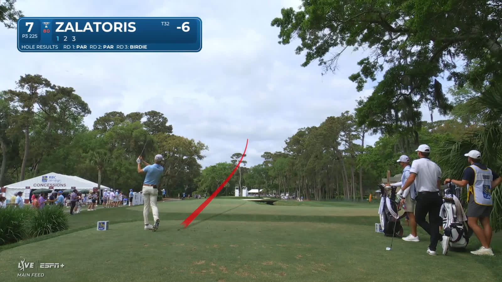 Will Zalatoris uses hill on tee shot, which leads to birdie at RBC Heritage