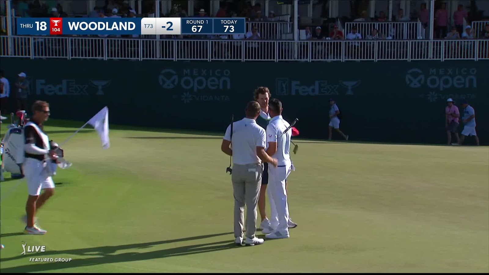Gary Woodland makes birdie on No. 18 at Mexico Open