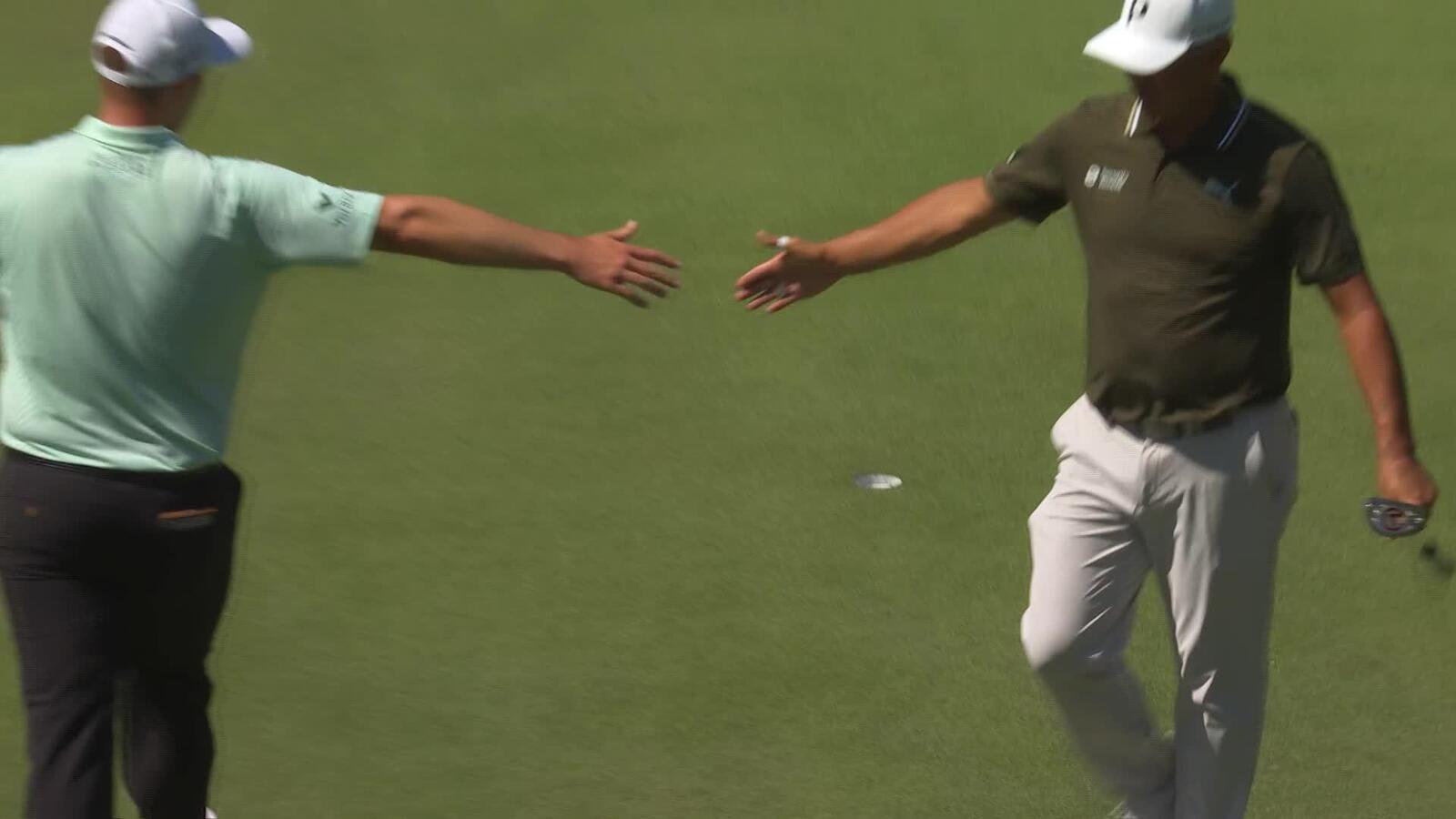 Sepp Straka holes 29-foot approach for birdie on No. 10 at RBC Heritage