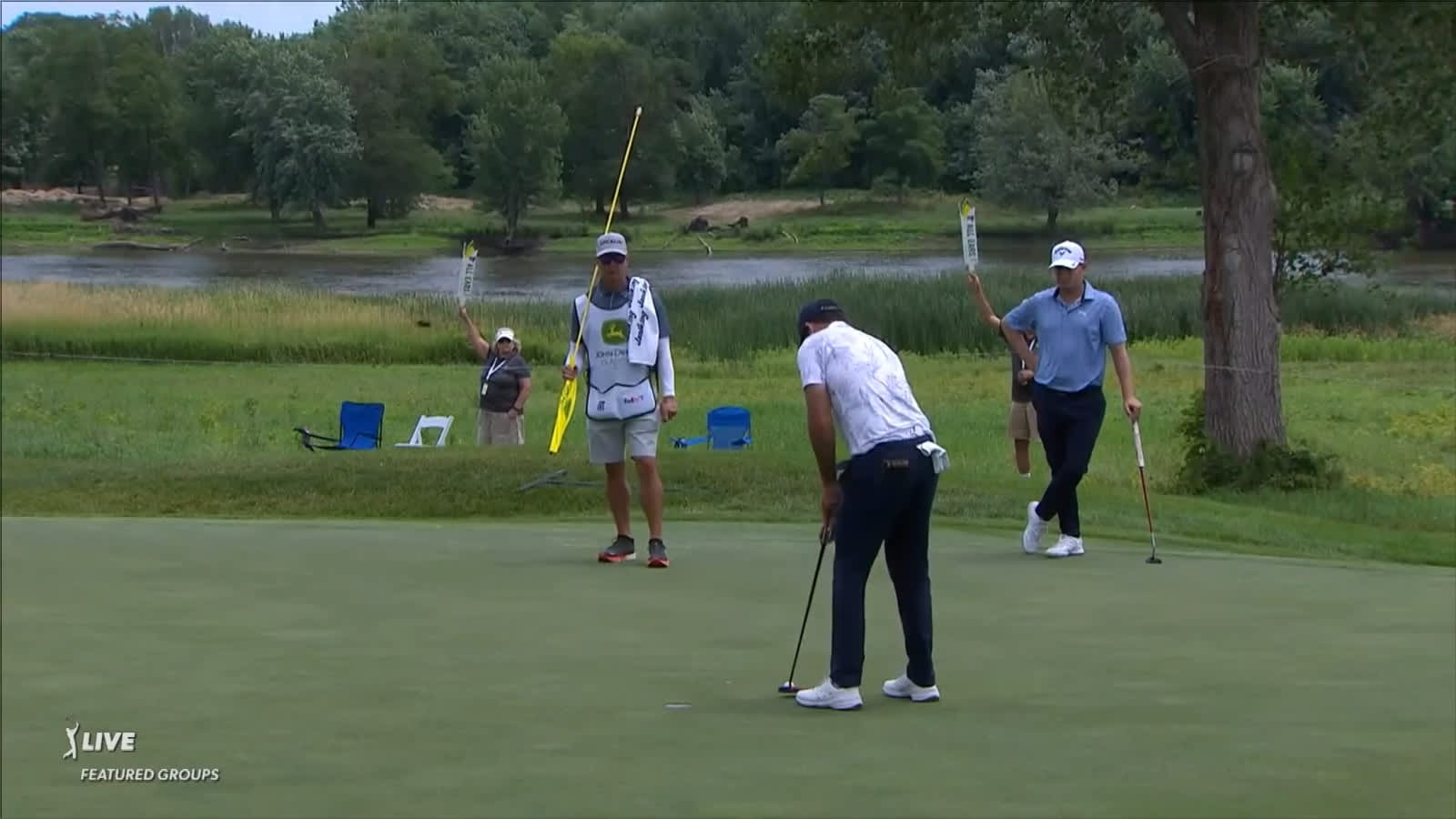 Nick Taylor makes putt for birdie at John Deere