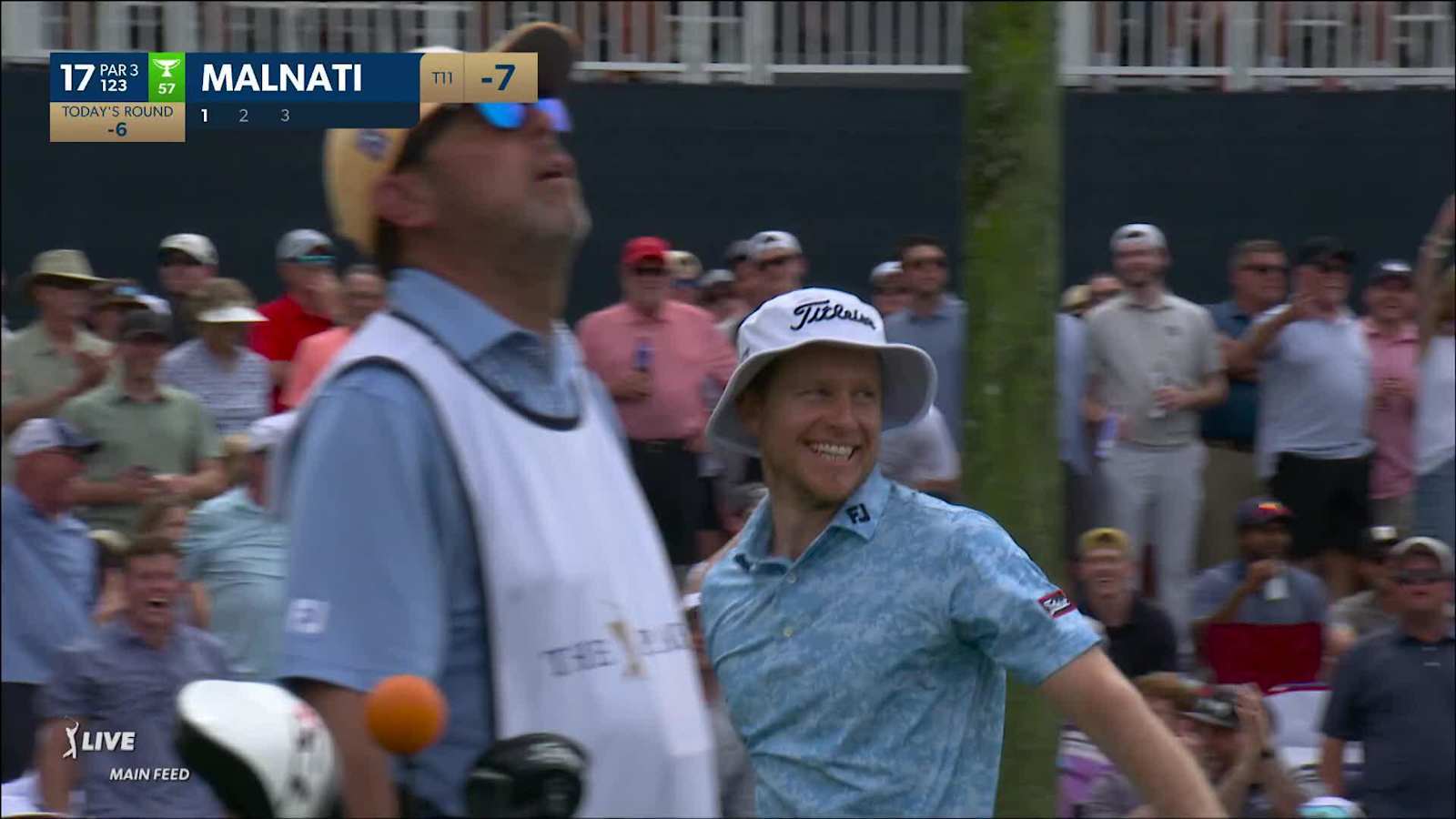 Peter Malnati near ace leads to birdie at No. 17 at THE PLAYERS