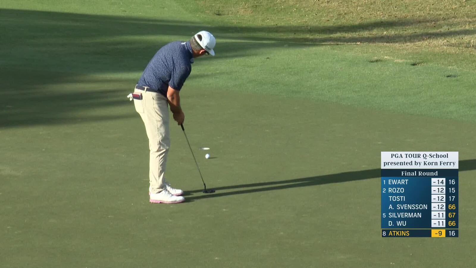 Matt Atkins makes birdie on No. 17 at PGA TOUR Q-School