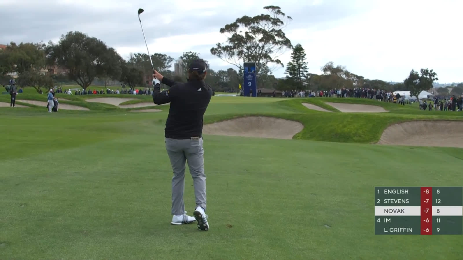 Andrew Novak nearly holes 74-yard approach at Farmers