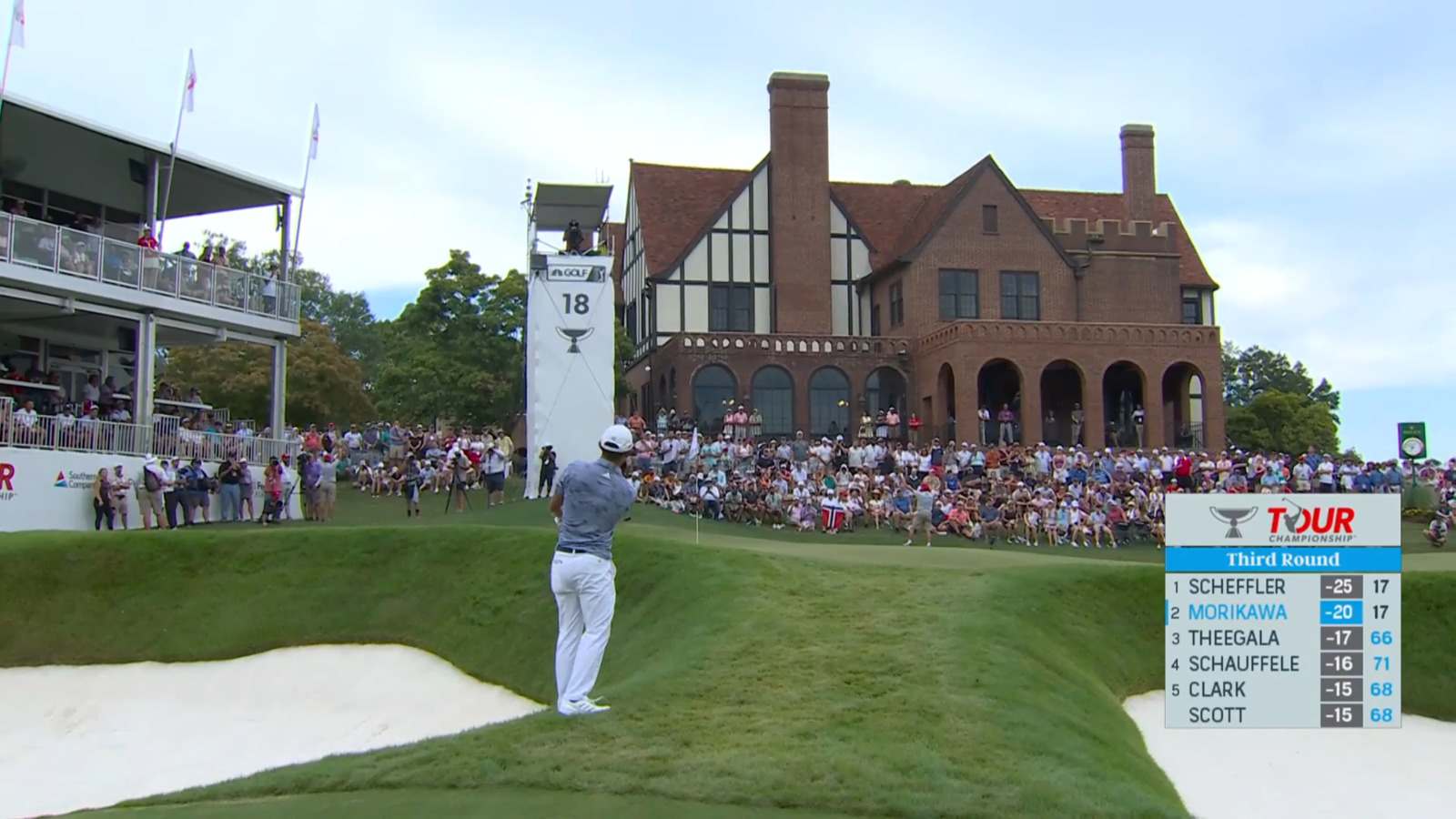 Collin Morikawa gets up-and-down for birdie at TOUR Championship