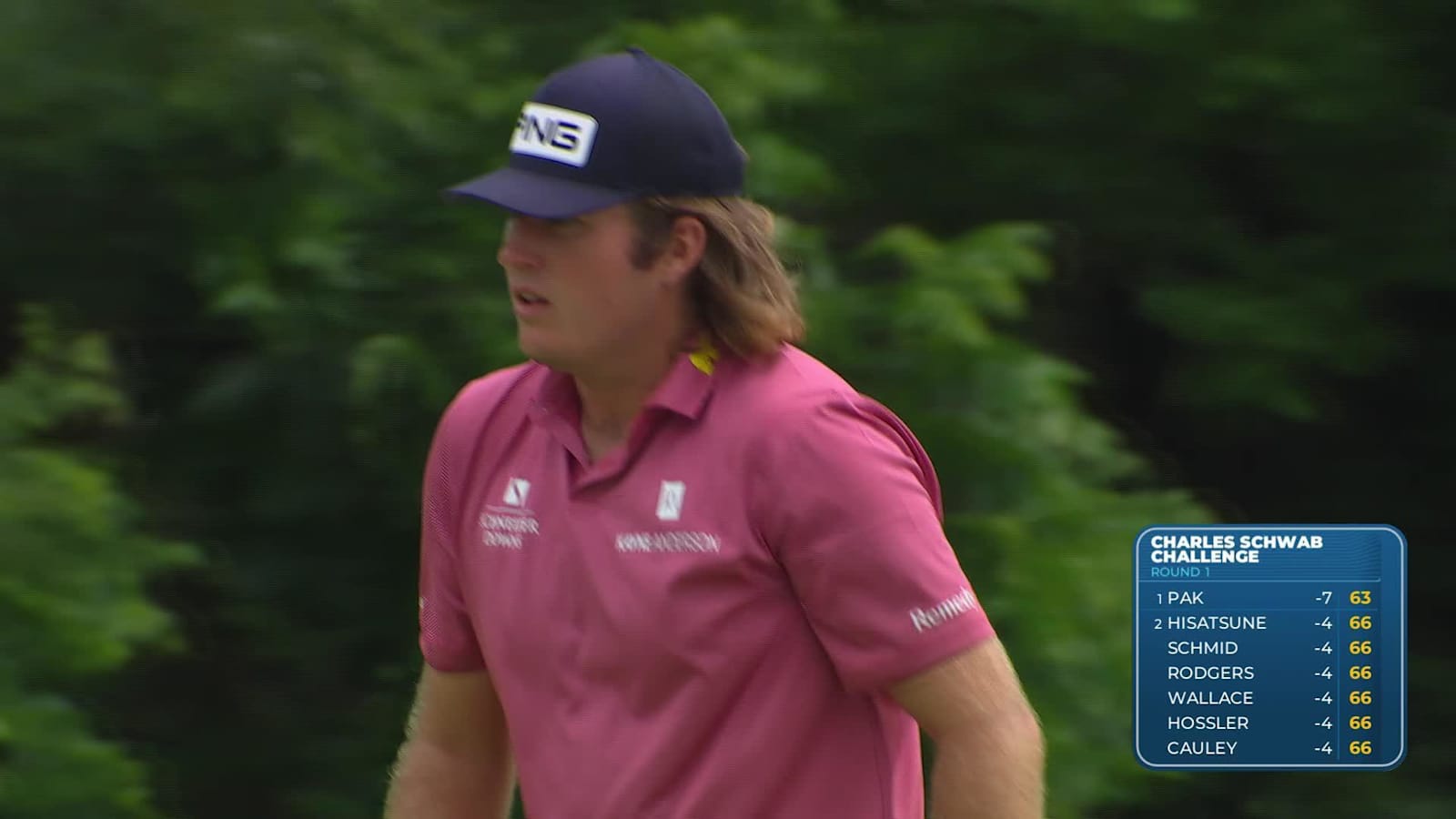 Neal Shipley sinks a 30-foot birdie putt on No. 11 at Charles Schwab