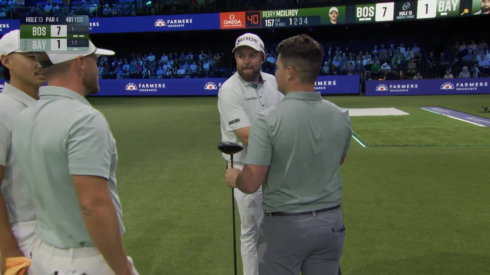 Shane Lowry, Wyndham Clark banter over The Bay's collapse at TGL