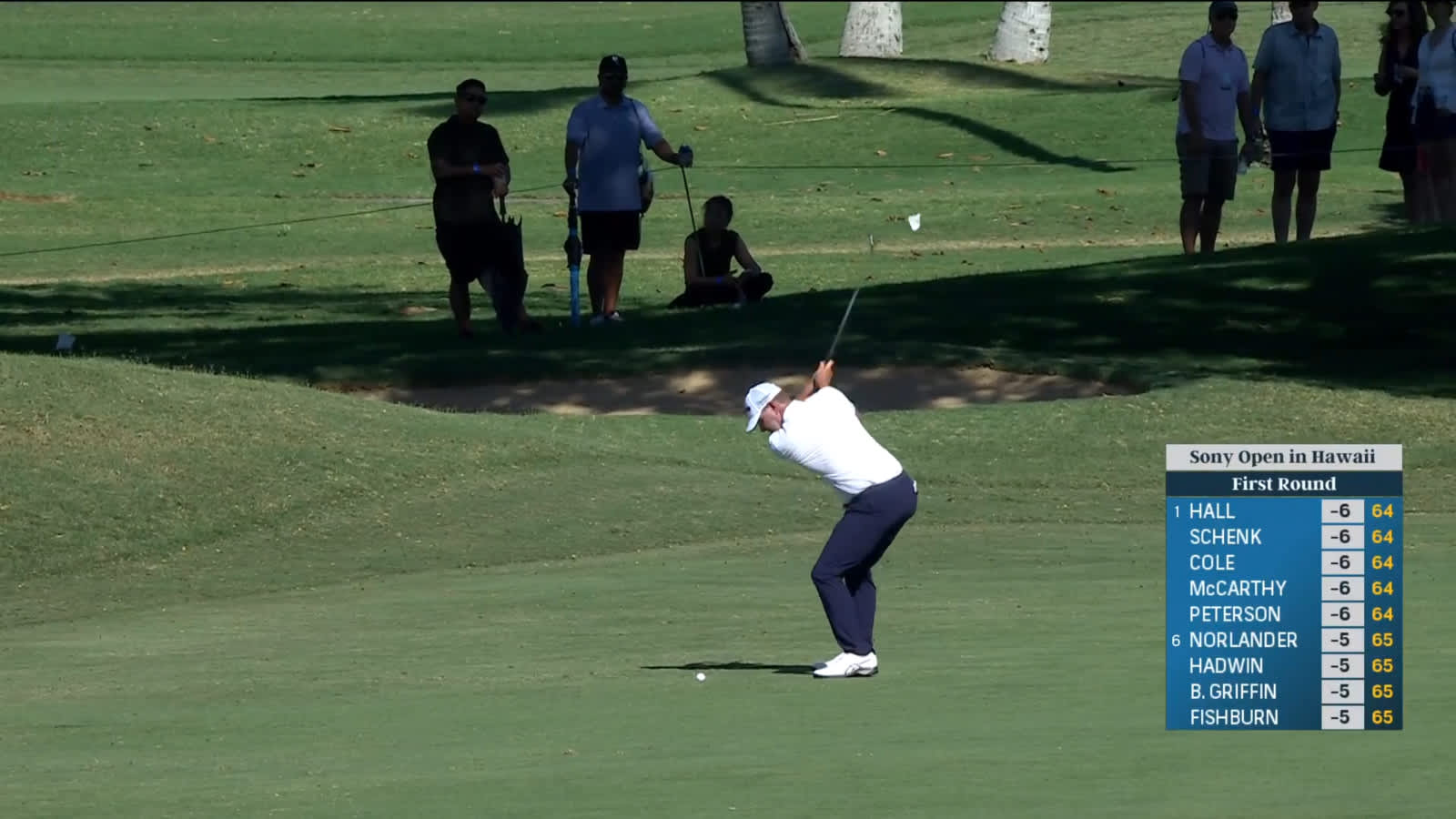 Lucas Glover uses friendly bounce to set up birdie at Sony Open