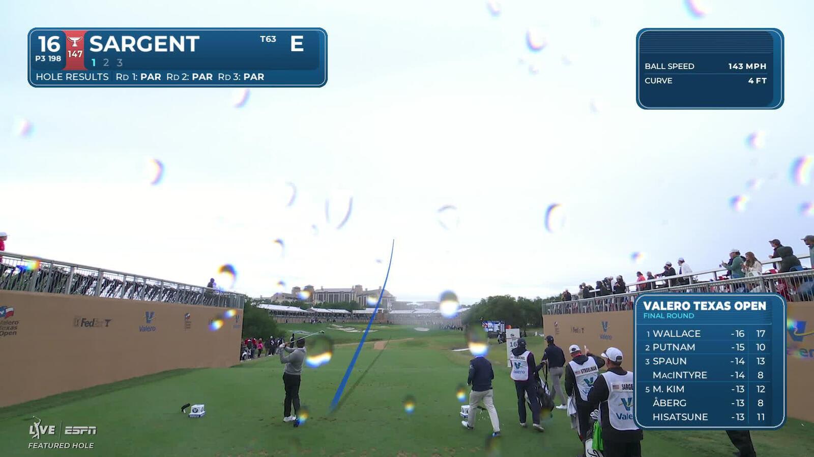 Gordon Sargent makes birdie on No. 16 at Valero