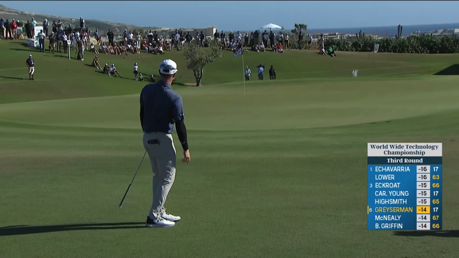 Max Greyserman sticks it tight to set up birdie at World Wide Technology