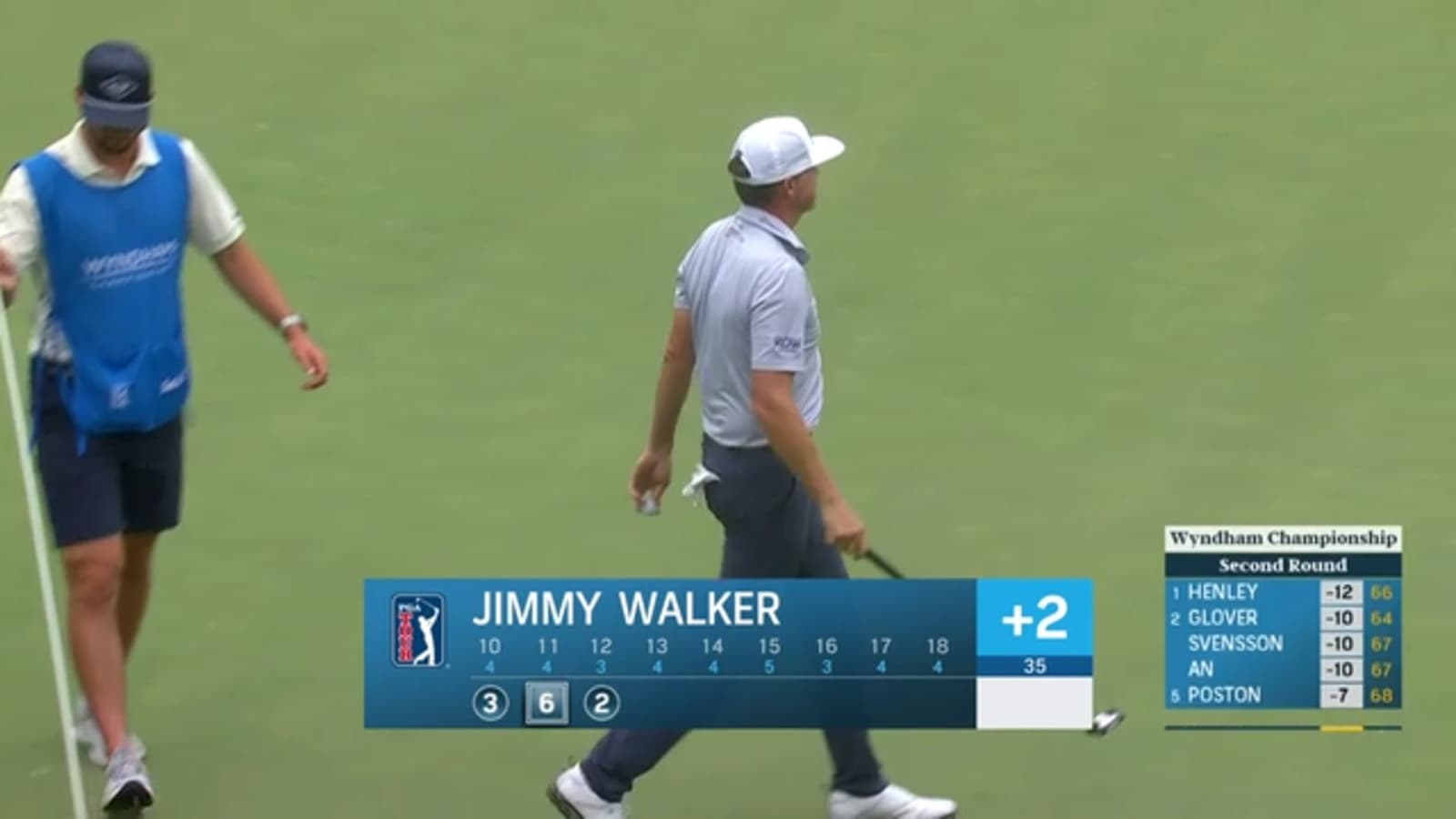 Jimmy Walker bounces-back with a near ace on No. 12 at Wyndham