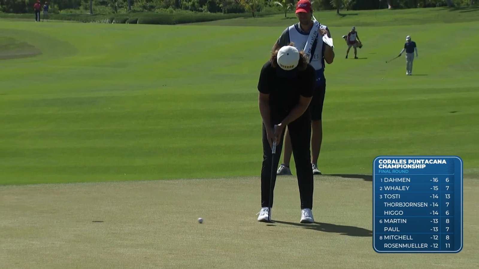 Garrick Higgo puts down birdie putt at Corales Puntacana