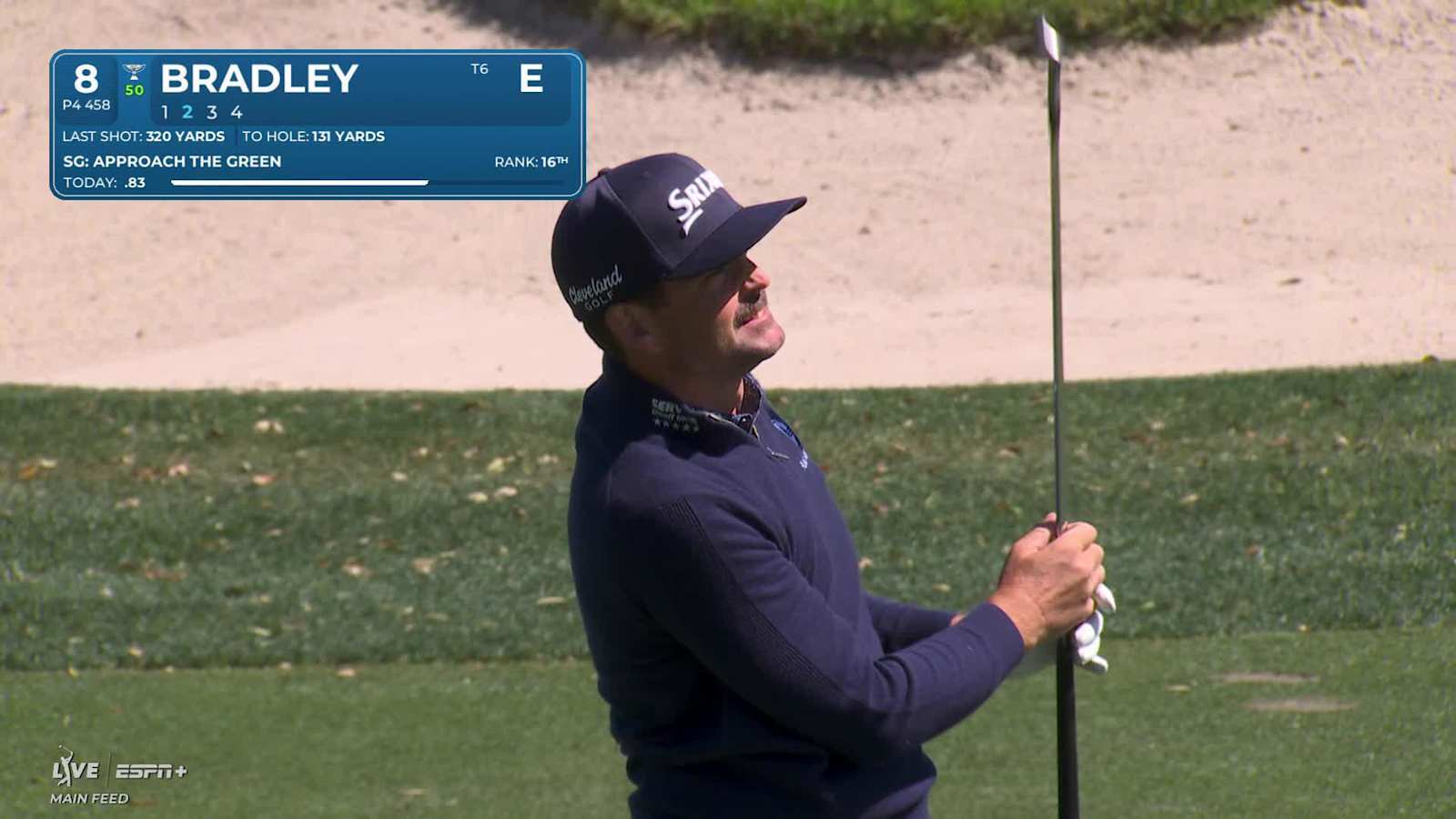 Keegan Bradley lasers second at the flagstick and birdies at Arnold Palmer