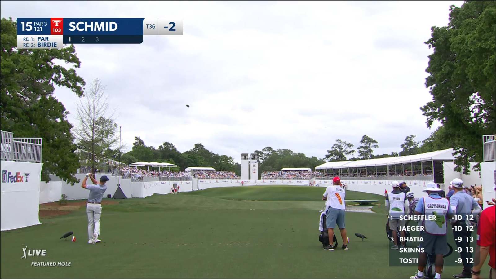 Matti Schmid spins tee shot to set up birdie at Houston Open