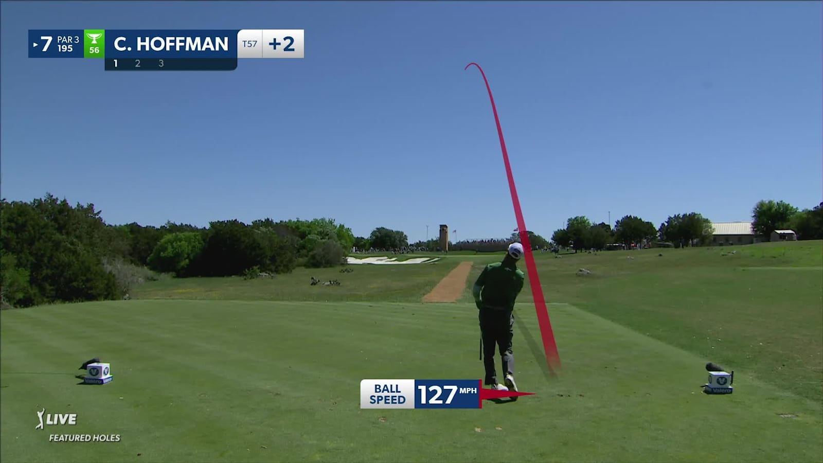 Charley Hoffman dials in tee shot to yield birdie at Valero