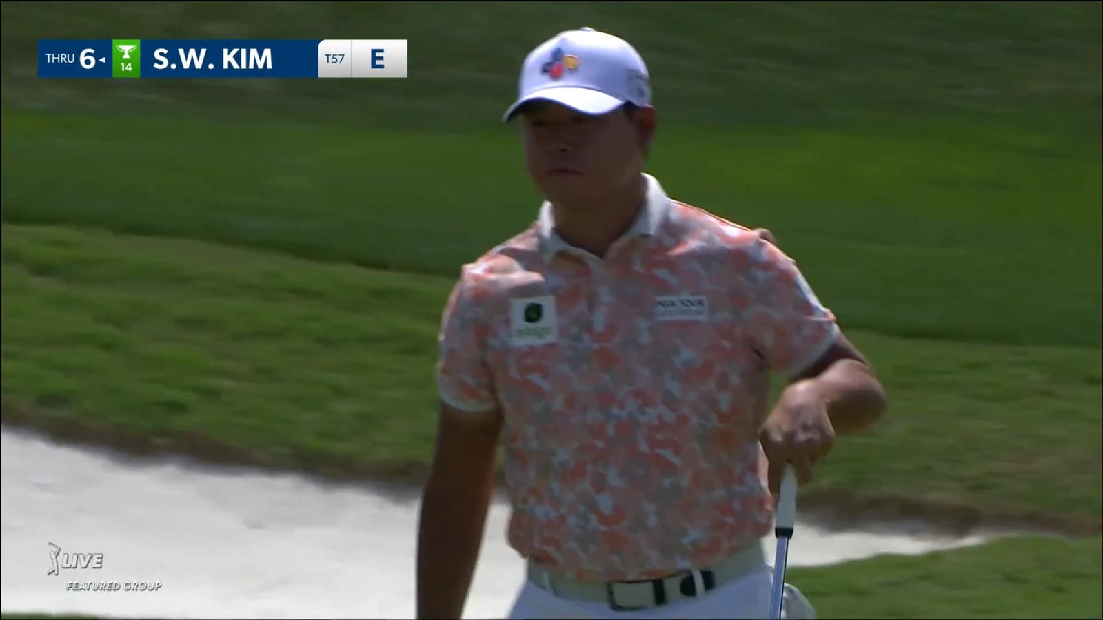 Si Woo Kim holes par-saver from the fringe at Valero