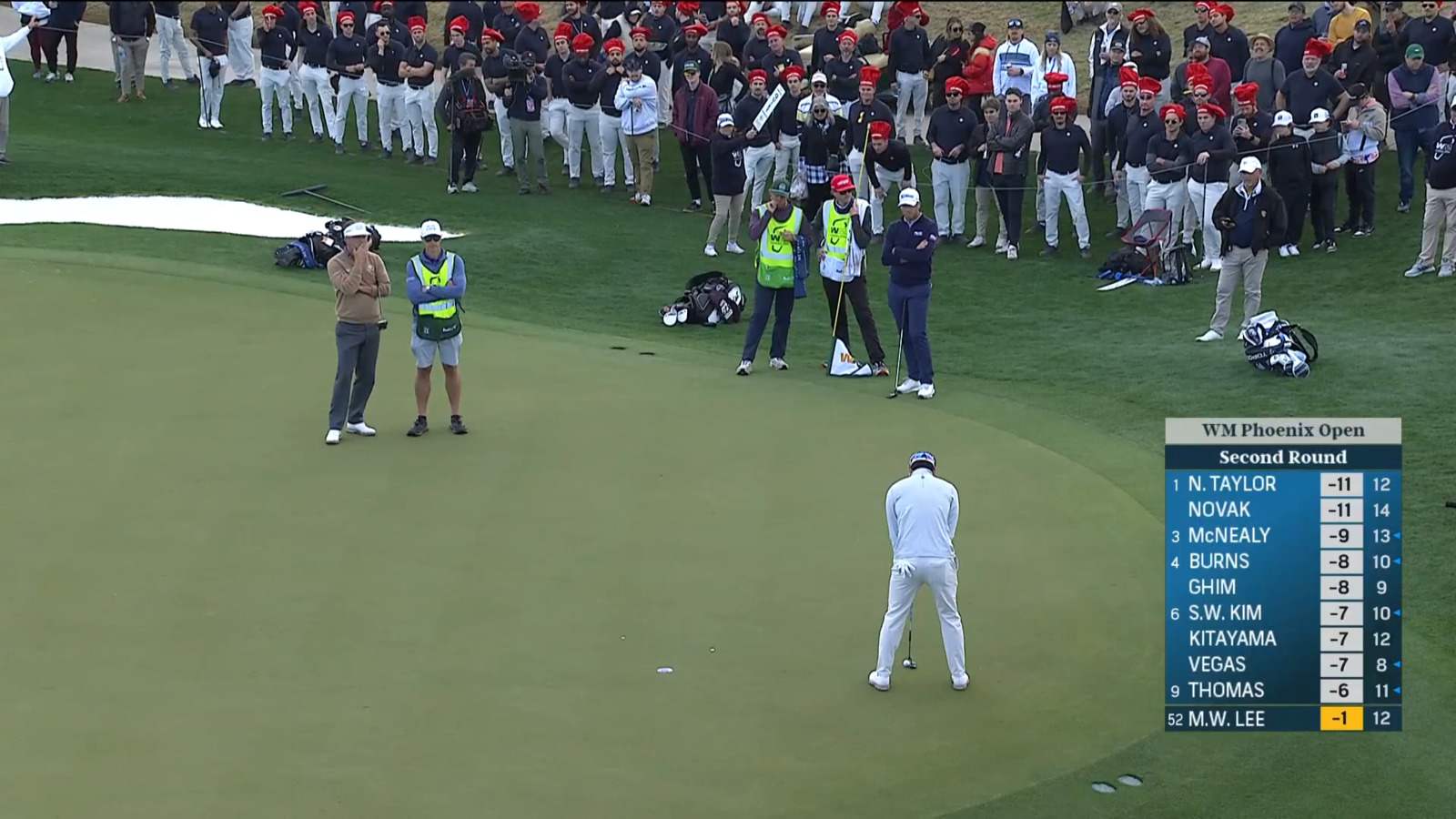 Min Woo Lee's lag putt sets up birdie at WM Phoenix Open