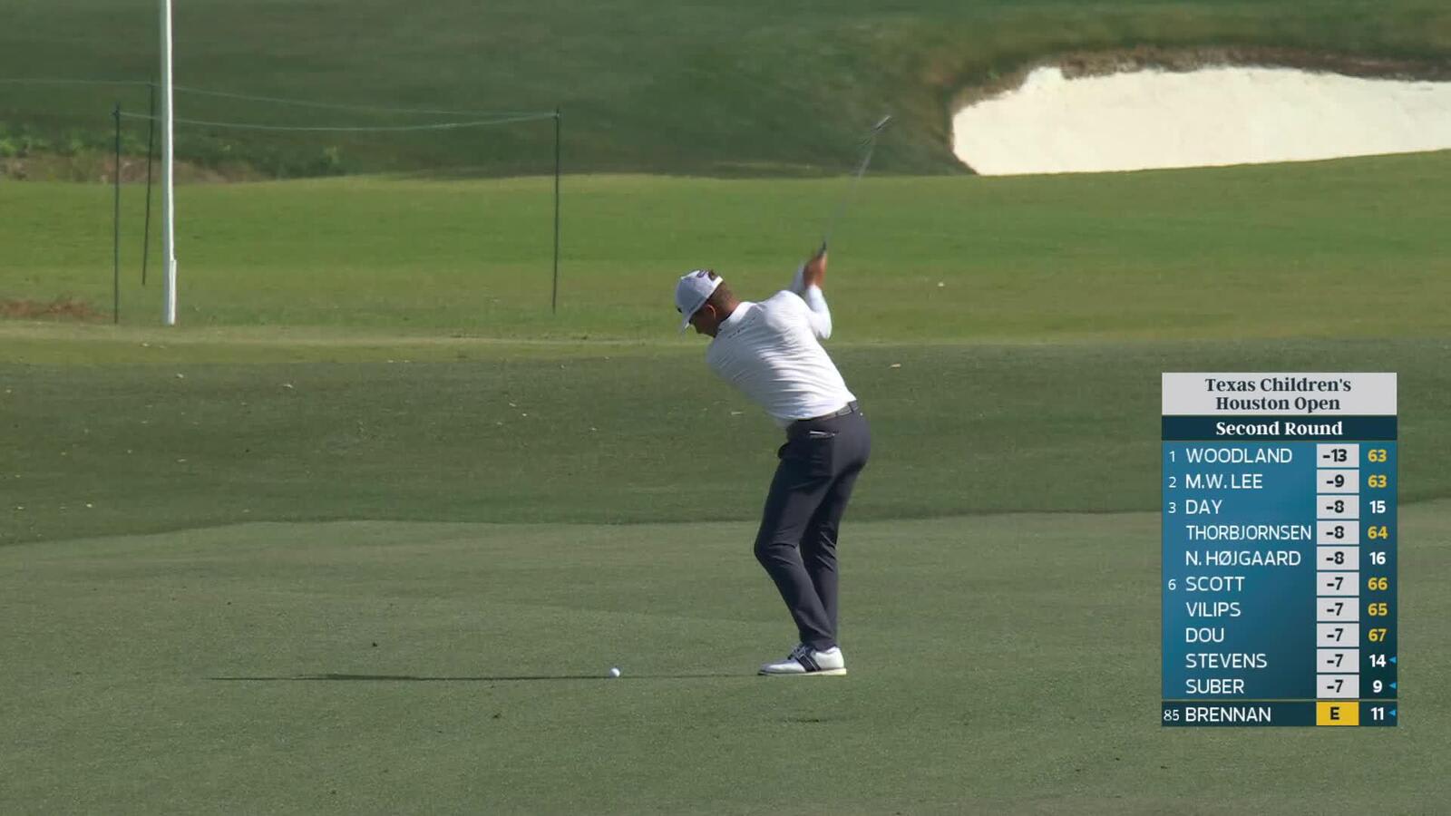 Michael Brennan hits 250-yard approach to 9 feet, sets up eagle on No. 3 at Texas Children's