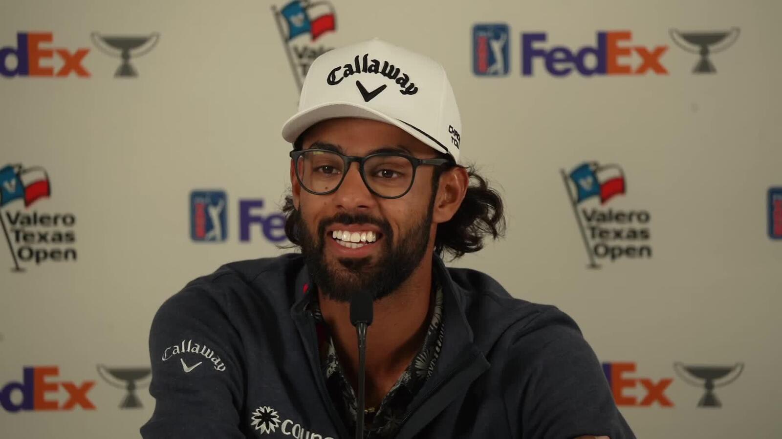 Akshay Bhatia shares his excitement at defending his Valero Texas Open title