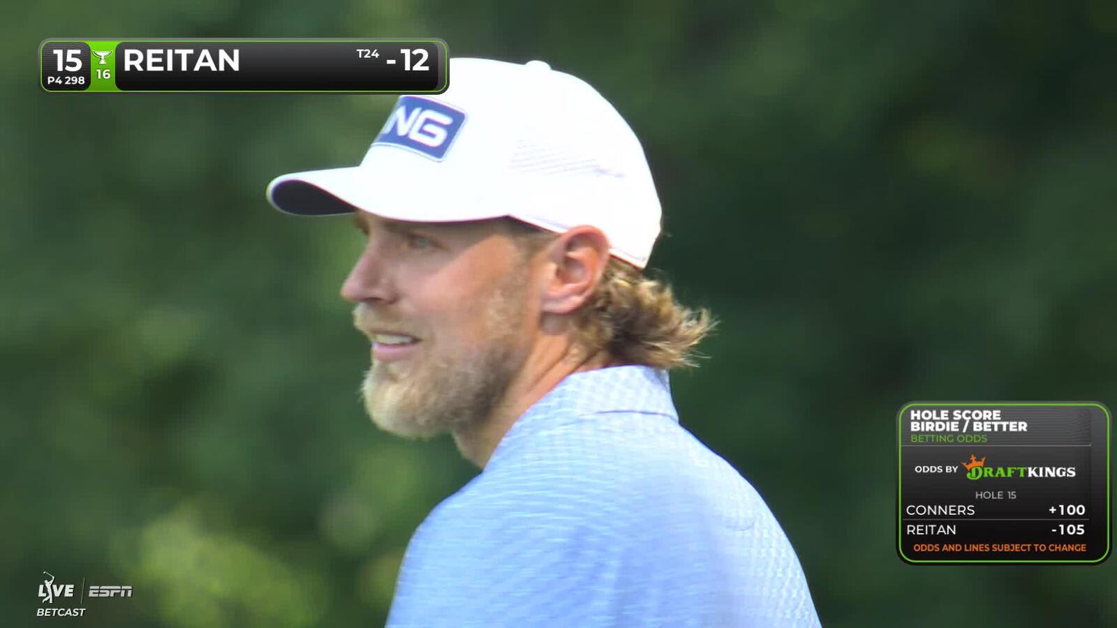 Kristoffer Reitan's 299-yard drive sets up birdie on No. 15 at Travelers