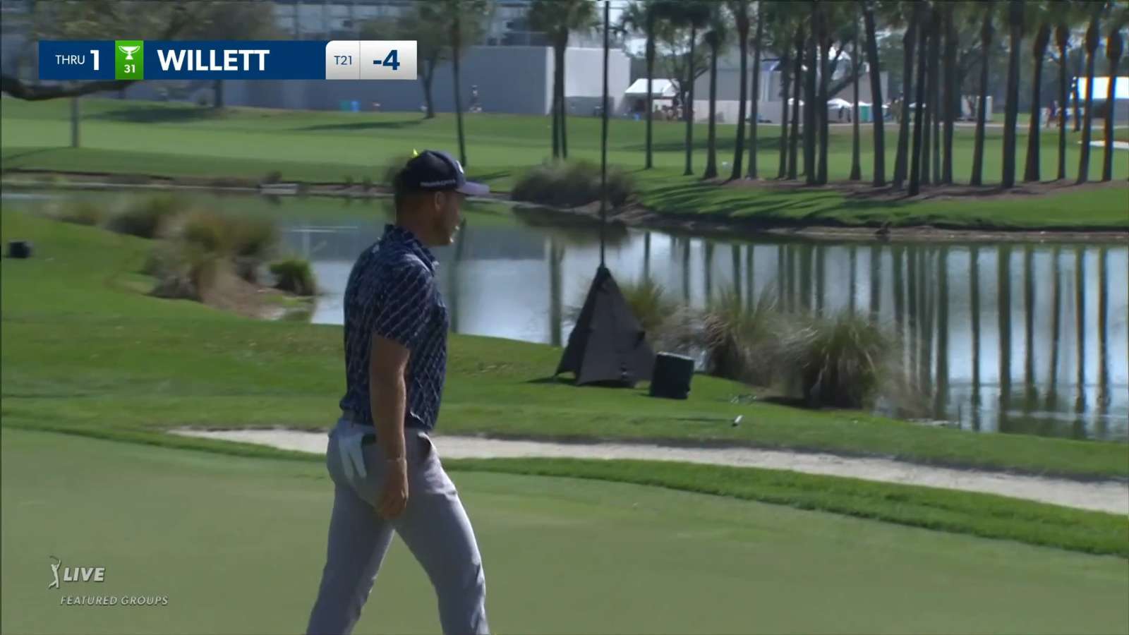 Danny Willett holes a 30-foot birdie putt at Honda