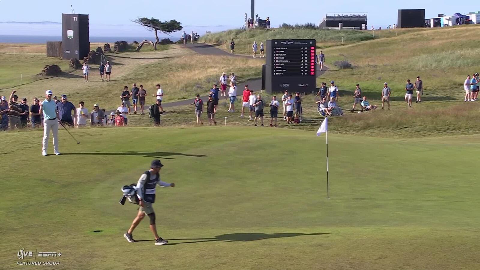 Victor Perez sinks long putt from fringe for birdie at Genesis Scottish Open