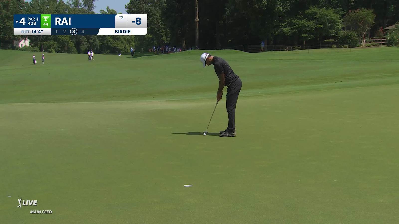 Aaron Rai fires 14-footer for birdie at Wyndham