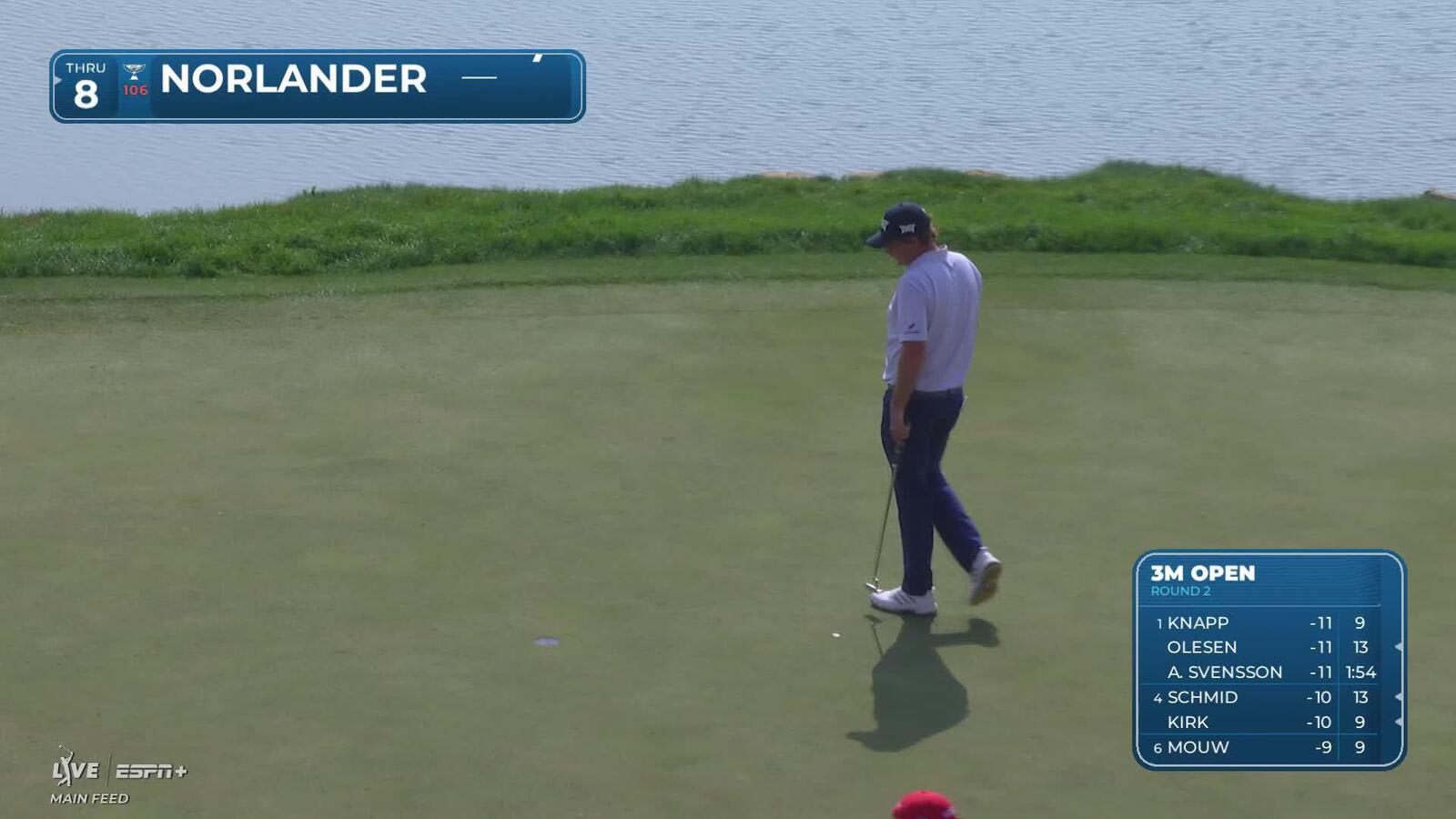 Henrik Norlander makes birdie on No. 17 at 3M Open