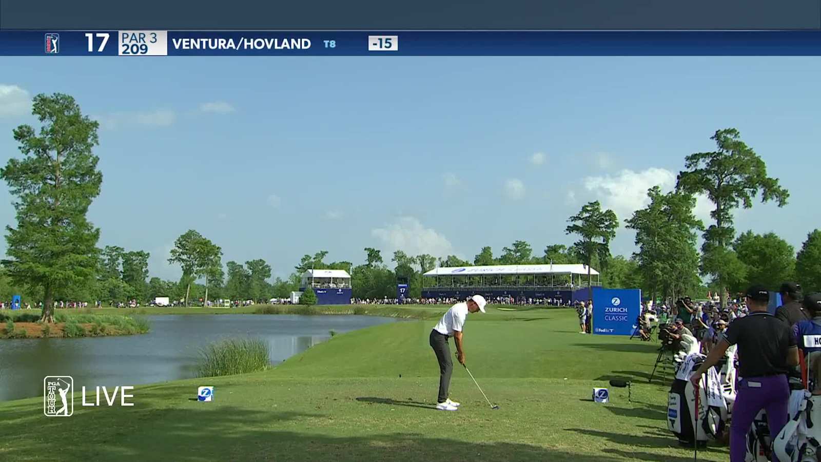 Krist Ventura birdies after tee shot to 5 feet at Zurich Classic