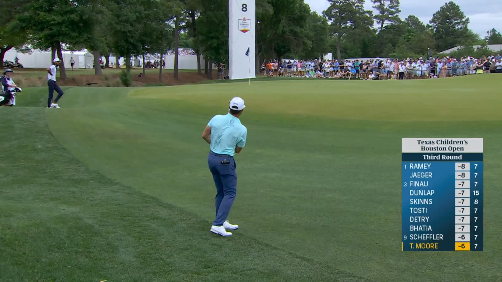 Taylor Moore chips it close to set up birdie at Houston Open