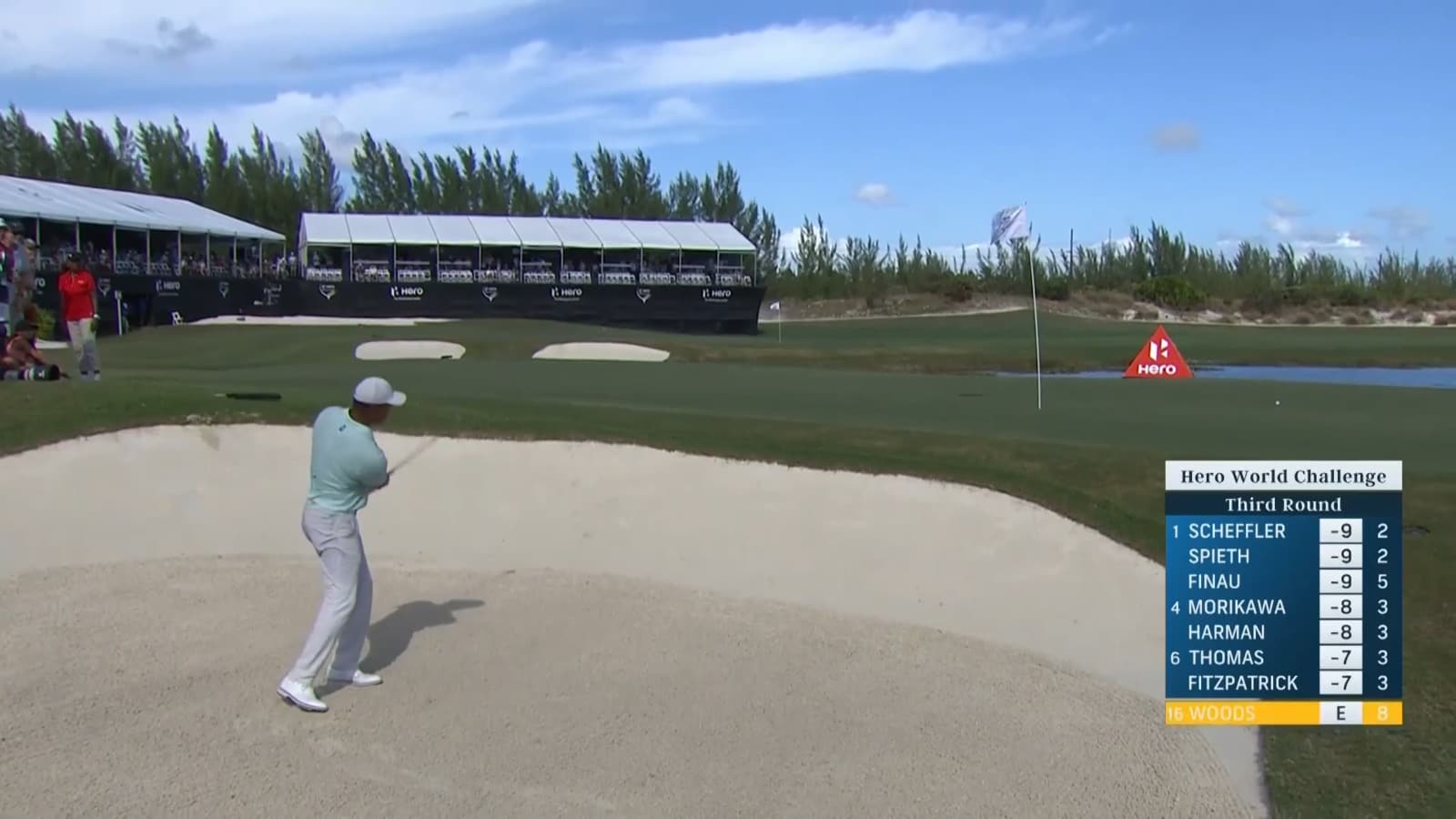 Tiger Woods gets up-and-down for birdie at Hero World Challenge