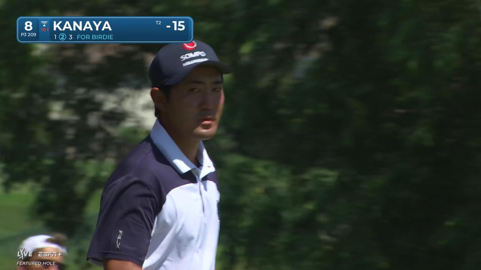 Takumi Kanaya makes birdie on No. 8 at 3M Open