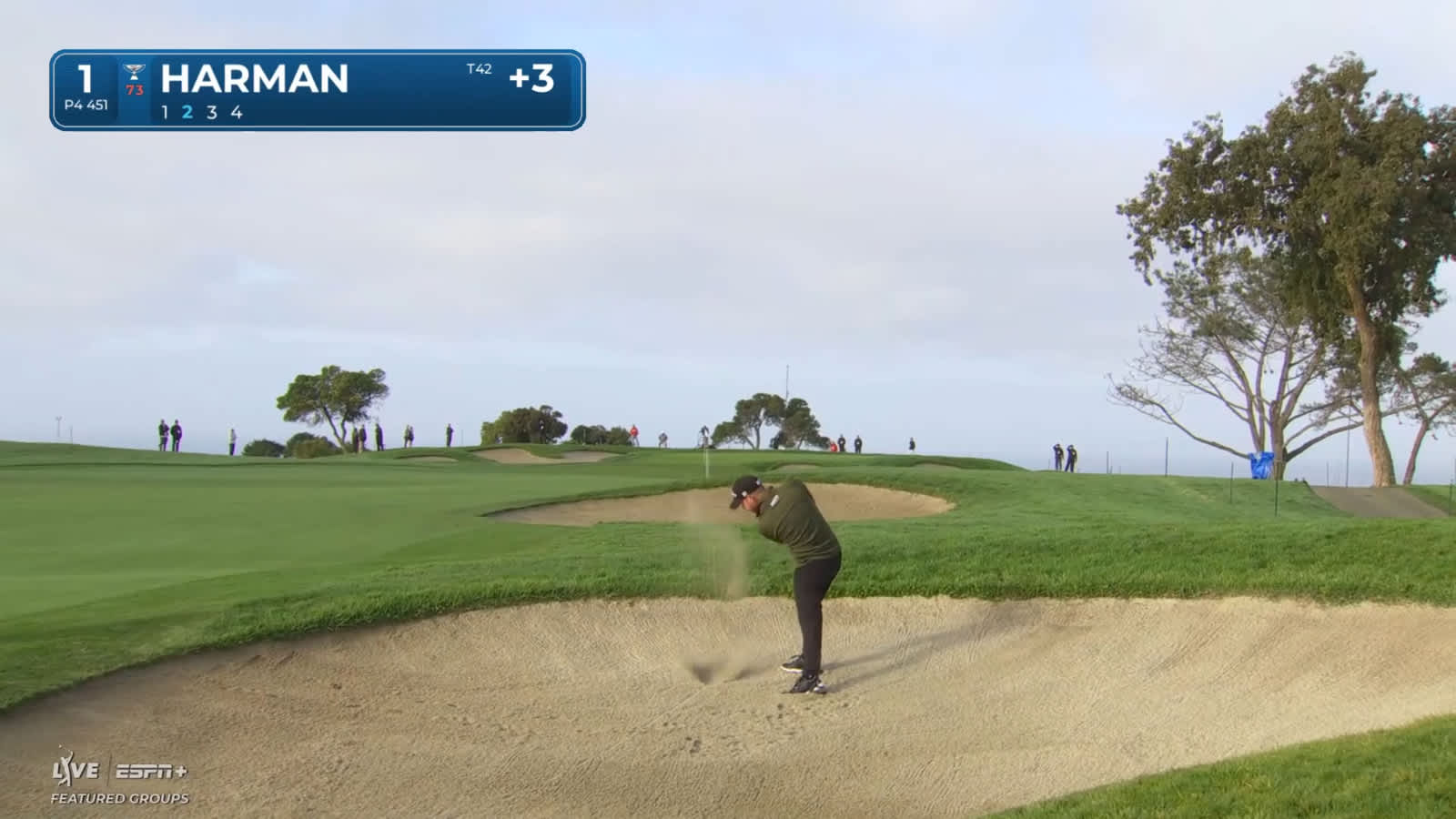 Brian Harman escapes fairway bunker to set up birdie at The Genesis
