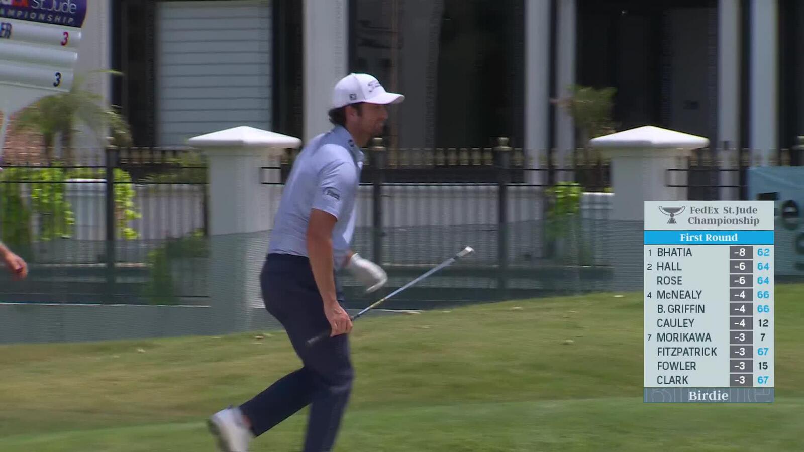 Davis Riley makes birdie on No. 16 at FedEx St. Jude