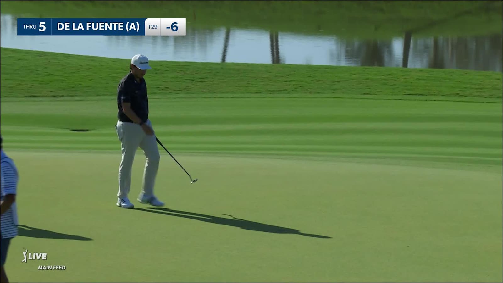 Santiago De la Fuente drains 17-footer for birdie at Mexico Open