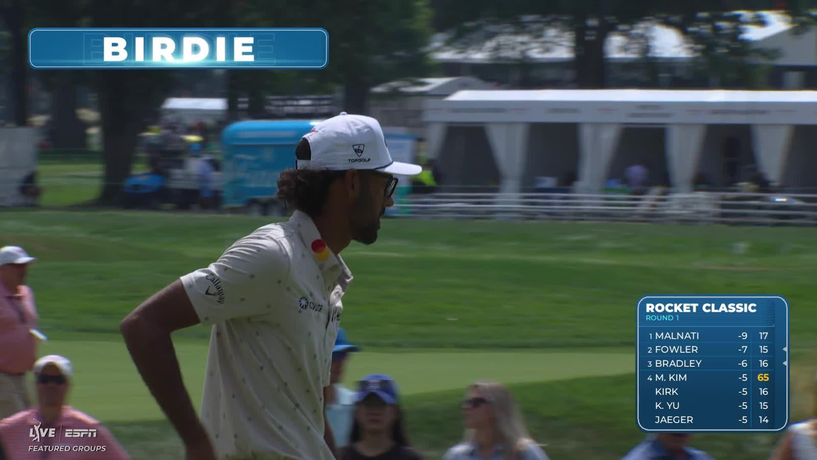 Akshay Bhatia drains 19-foot birdie putt on No. 6 at Rocket Classic