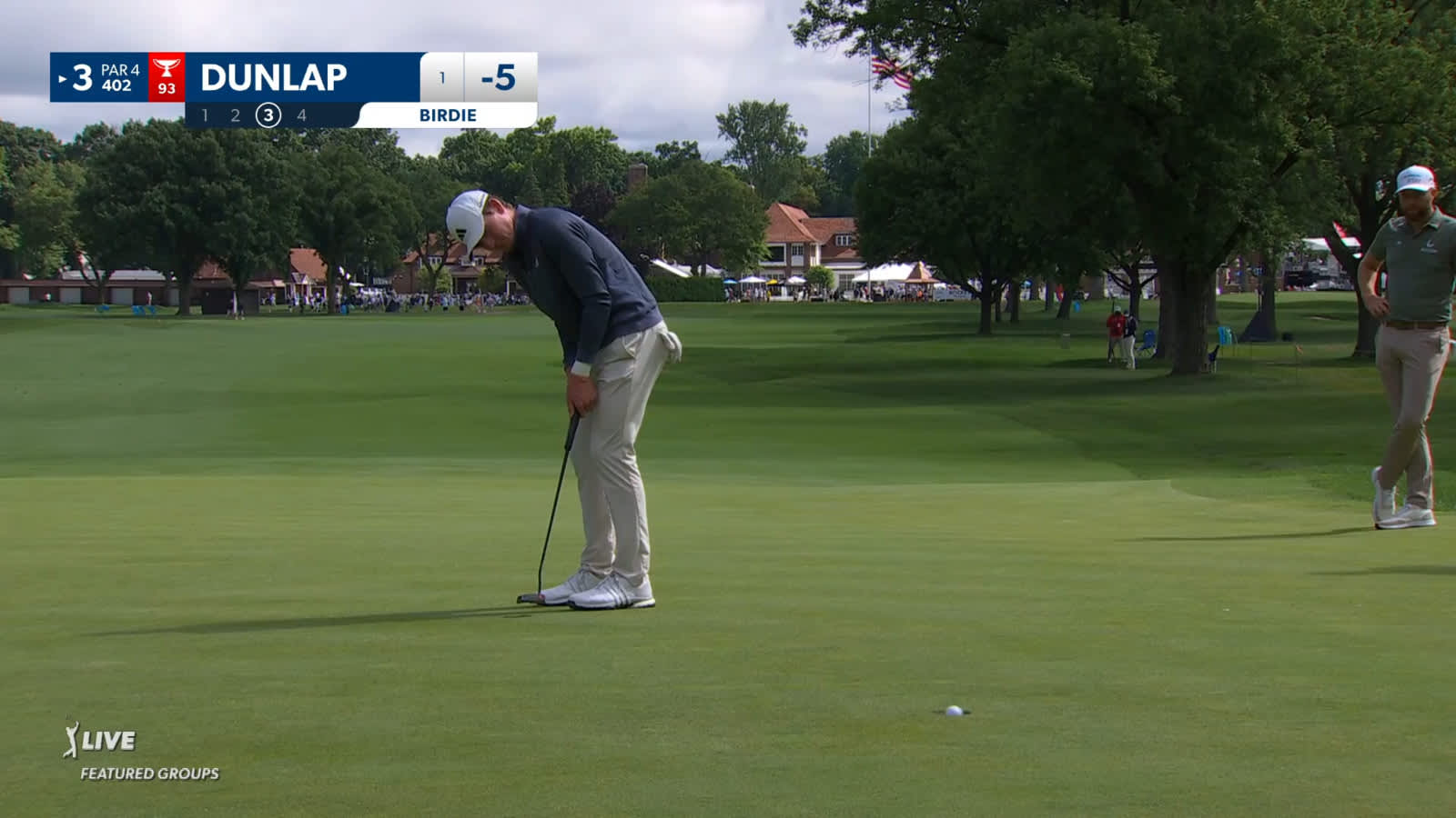 Nick Dunlap makes third-straight birdie on No. 3 at Rocket Mortgage