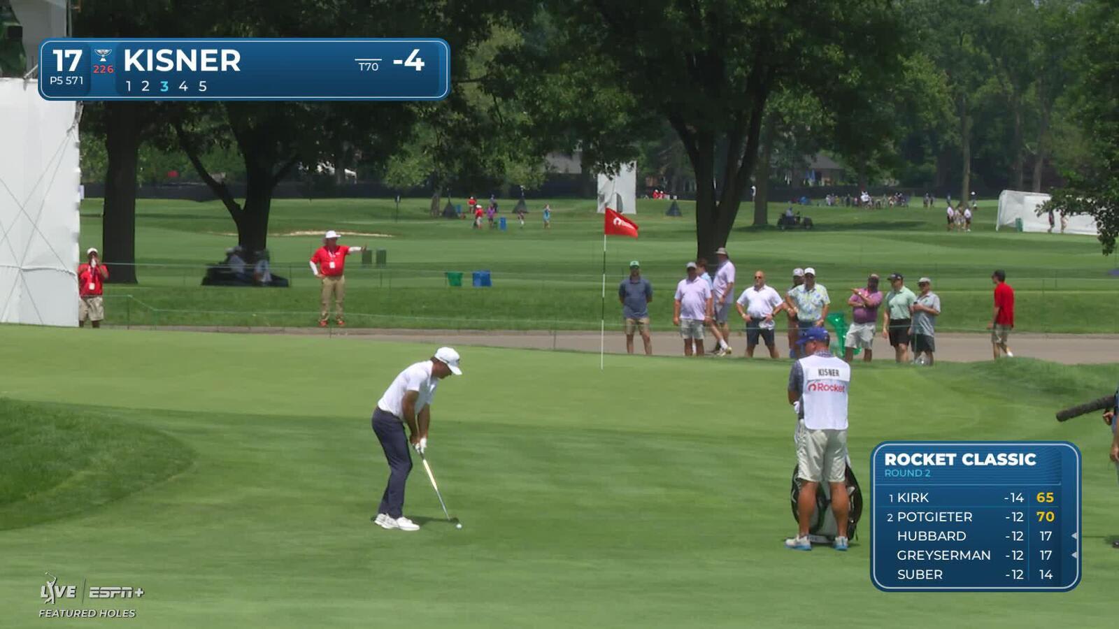 Kevin Kisner makes birdie on No. 17 at Rocket Classic
