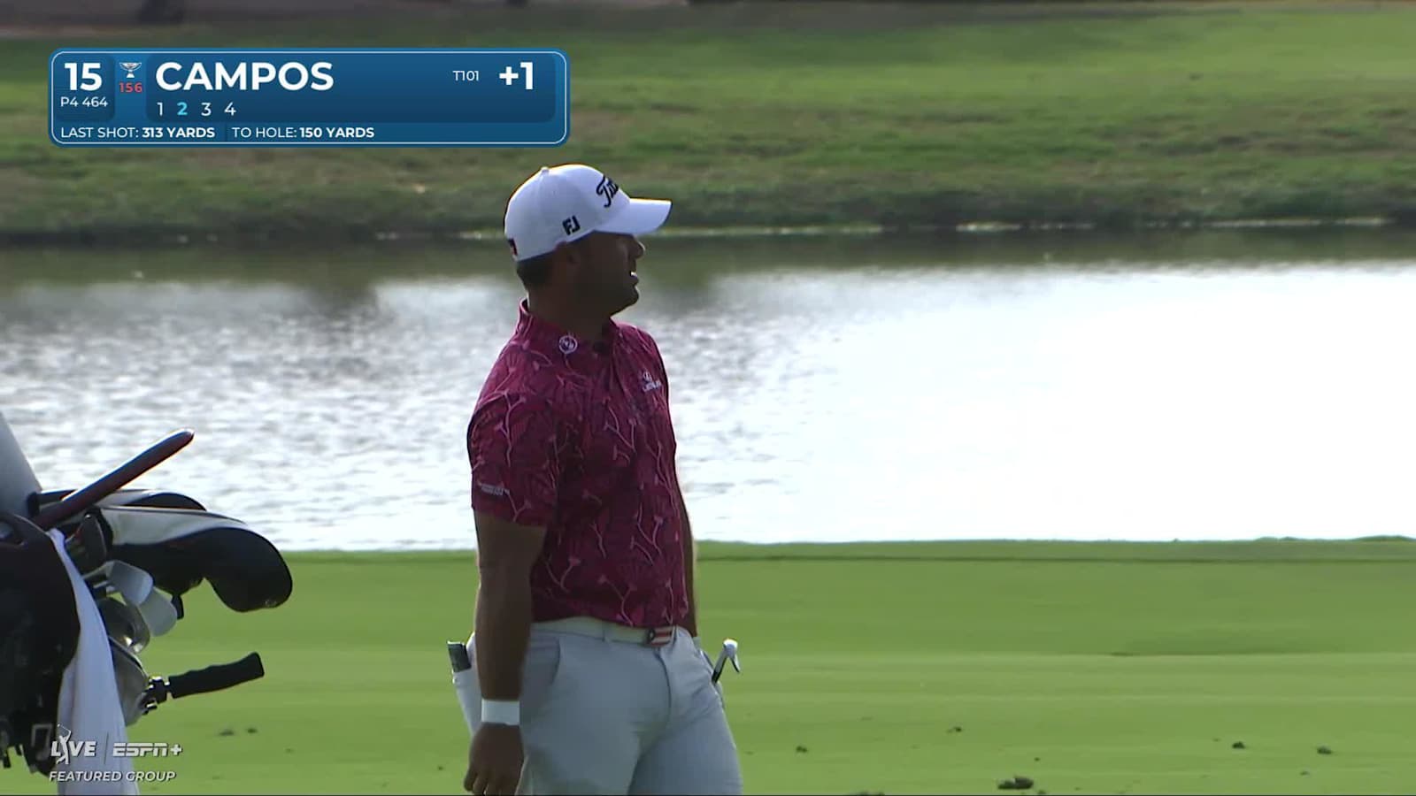 Rafael Campos buries 50-footer for birdie at Mexico Open