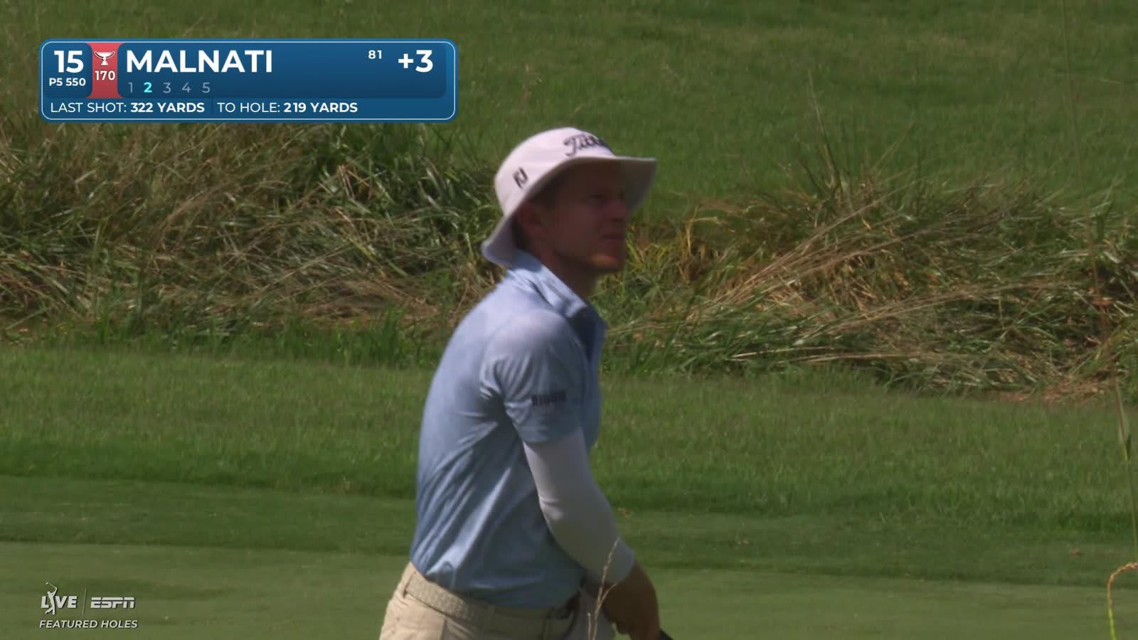 Peter Malnati sinks 4-foot putt for birdie on No. 15 at Wyndham