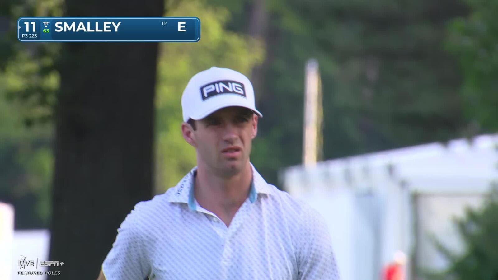 Alex Smalley sinks a 23-foot birdie putt on No. 11 at Rocket Classic